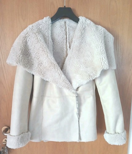 Wildleder imitat jacke beige - imitat,