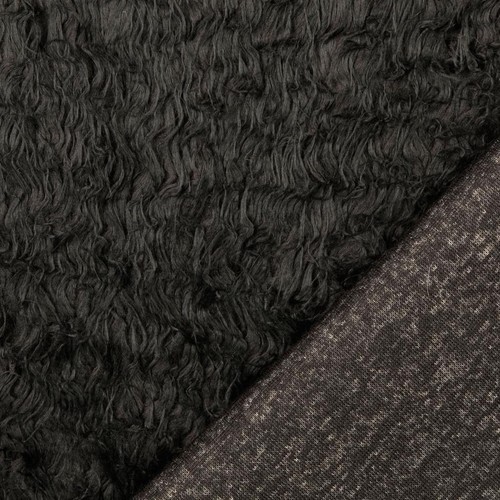 Zottel stoff meterware schwarz - zottel,